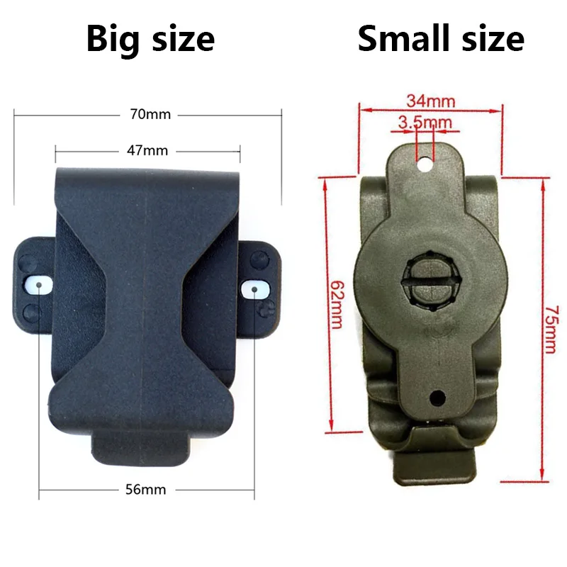 Funda táctica para pistola, Clip para cinturón, trabillas para cuchillo, funda Kydex con tornillo, rotación de 360 grados, 3 unidades - imagen 5