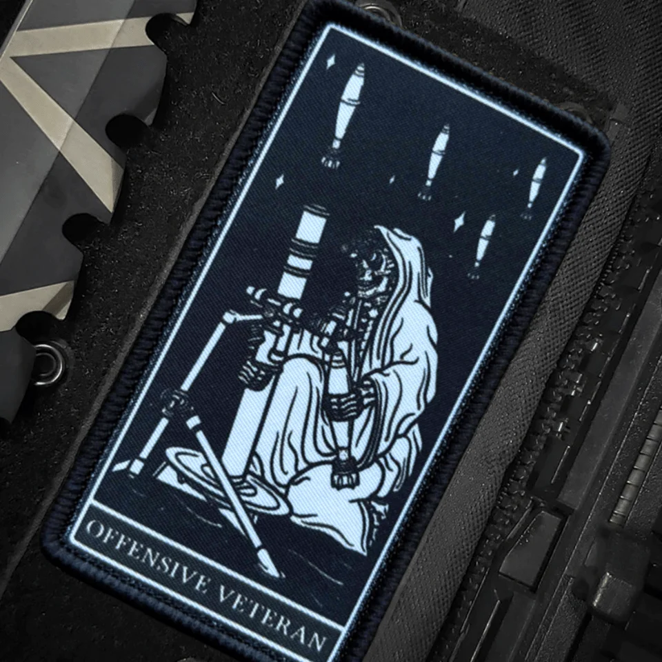 Reaper-insignia de moral del equipo táctico, tácticas de soldado de calavera, parches de gancho y bucle impresos, brazalete militar, mochila, pegatinas de francotirador - imagen 4