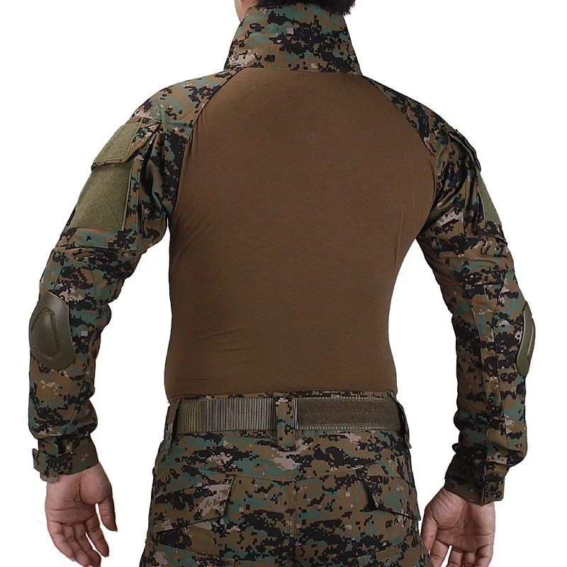 Camiseta táctica de camuflaje para hombre, uniforme de combate de jungla, bosque, senderismo, caza, Airsoft, BDU, camiseta de entrenamiento - imagen 4