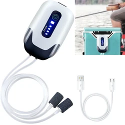 Bomba de oxígeno para pesca al aire libre, aireador portátil recargable por USB, oxigenador de pesca, burbujeador de pesca silencioso para acuario