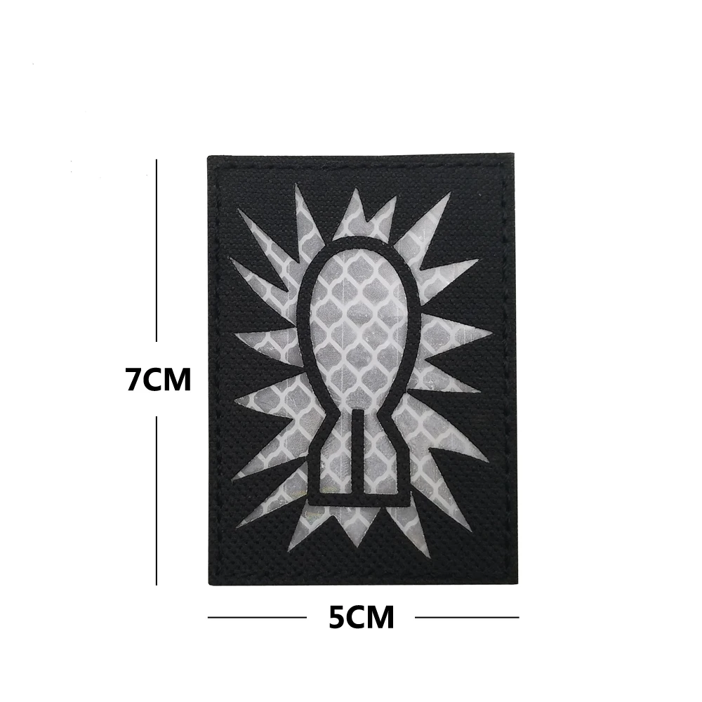 Accesorios para bolsas al aire libre, bordado con patrón inglés EOD + brazalete reflectante de PVC, mochila morale, parche de gancho y bucle - imagen 5