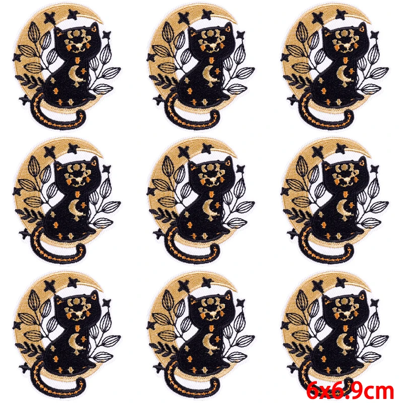 Parche bordado de Hip Hop, parches termoadhesivos para planchar en la ropa, pegatinas de bordado Punk, 10 unidades por lote - imagen 4