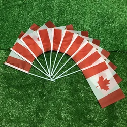 SKY FLAG Bandera de mano Canadá para eventos, poliéster doble cara