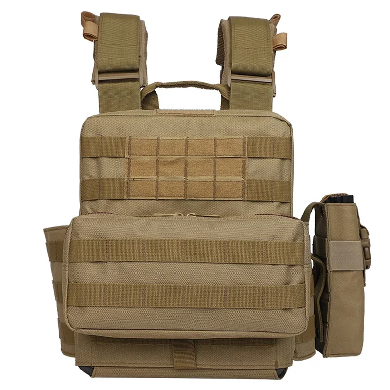 Chaleco táctico portador de placa con liberación rápida, Chaleco de seguridad Molle, Chaleco táctico con corte láser, Chaleco de caza de combate Airsoft - imagen 3