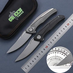 Kinfes cuchillo táctico plegable de acero VG10, mango CF