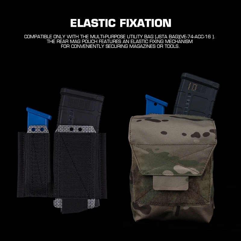 Placa de inserción de bolsa JSTA multifuncional, soporte para revistas de 9mm 5,56 7,62, engranaje suave de liberación rápida de Gas