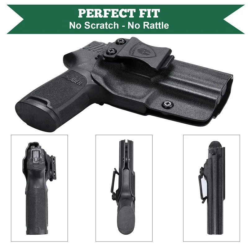 Funda P320 M17 IWB Kydex compatible con: Sig Sauer P320 de tamaño completo/P320 Compact/P320 X, bolsas para pistola de mano derecha/izquierda - imagen 5