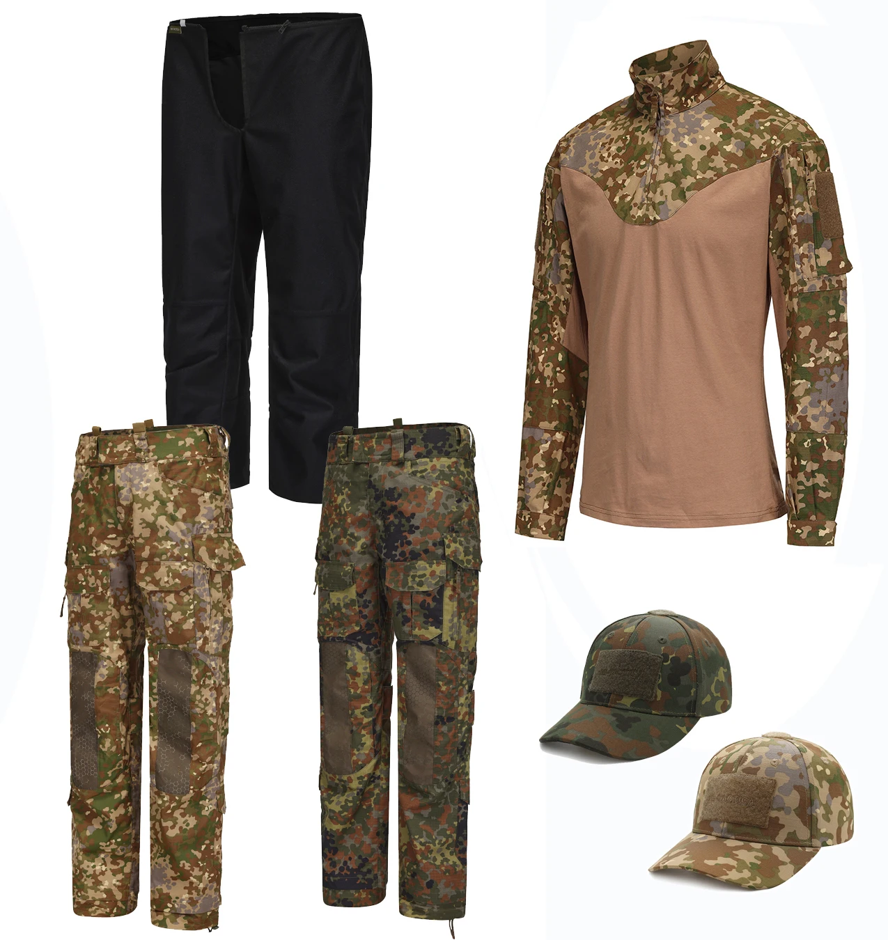 Chaqueta táctica alemana KSK, pantalones, sombrero, todo terreno, camuflaje Durban, forro interior Universal - imagen 2