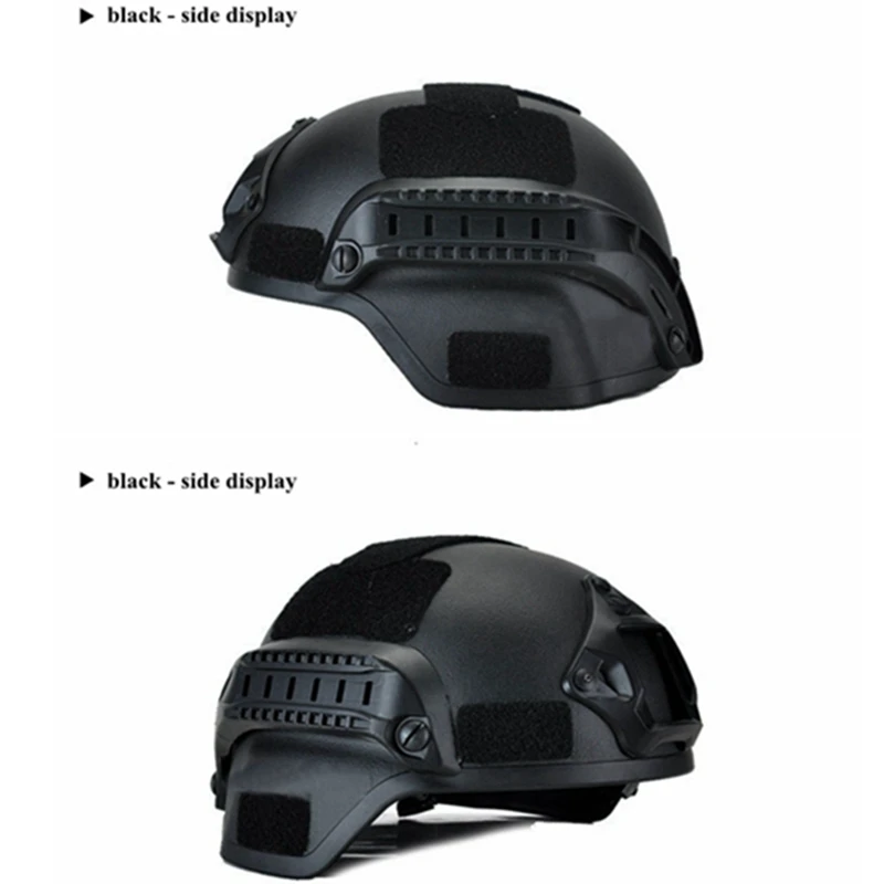 Casco táctico MICH 2000 estilo Airsoft Paintball Militar Cs, Protector de cabeza de juego con montaje NVG y riel lateral - imagen 4