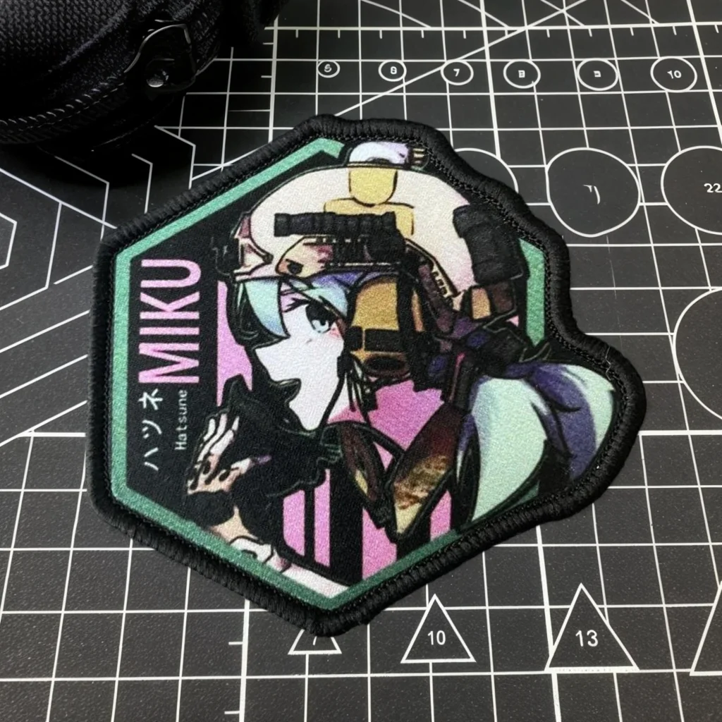 Parche táctico de Anime Miku, gancho impreso, brazalete militar, mochila, pegatina decorativa para ropa - imagen 5