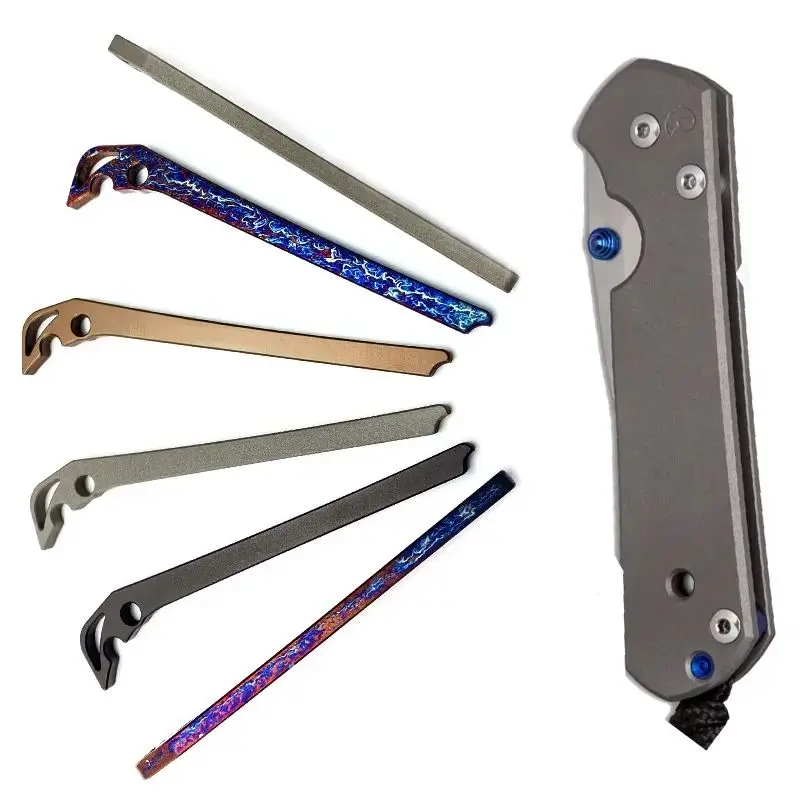 Revestimientos de quilla de columna vertebral de titanio para cuchillos, 4 colores, para CR Chris Reeve, grandes Sakura 21 31, espaciador trasero, pieza de repuesto