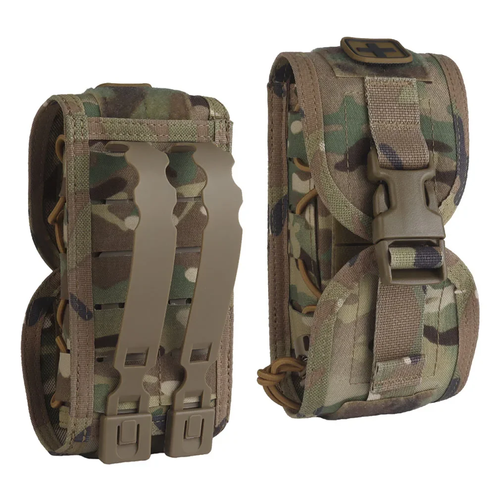 Bolsa táctica MOLLE, botiquín de primeros auxilios de liberación rápida para exteriores, caza, Camping, supervivencia, herramientas de emergencia, bolsa médica compacta, equipo V2 - imagen 2