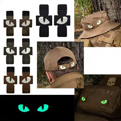 Sello de moral luminosa, Ojo de Gato, Ojo de Diablo, IR pequeño monstruo, parches reflectantes de gancho y bucle, insignia, brazo brillante, parche para bolsa al aire libre