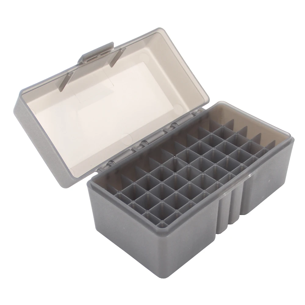 Caja de munición para Rifle abatible de 50 balas, estuche de almacenamiento de cartuchos para Rifle táctico, lata de munición para soporte de caja de cartucho de caza de 7,62x39mm - imagen 4