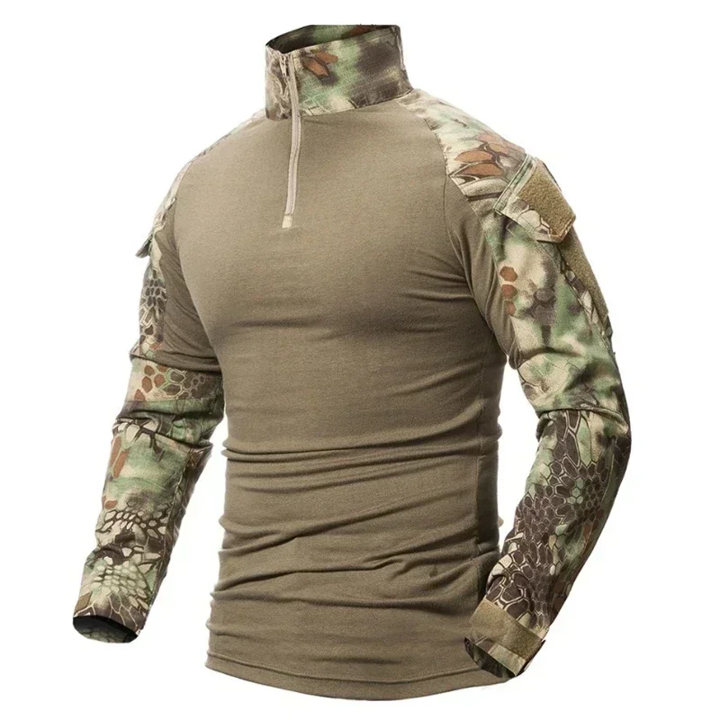 2025 nuevas camisetas tácticas de senderismo para hombres camuflaje al aire libre caza escalada hombre transpirable deporte camisa de manga corta - imagen 2