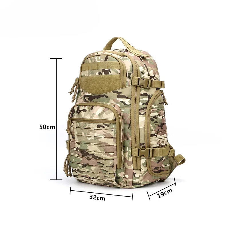 Mochila de camuflaje Molle cortada con láser 1000D, nueva mochila de senderismo para caza al aire libre, camping y senderismo - imagen 5