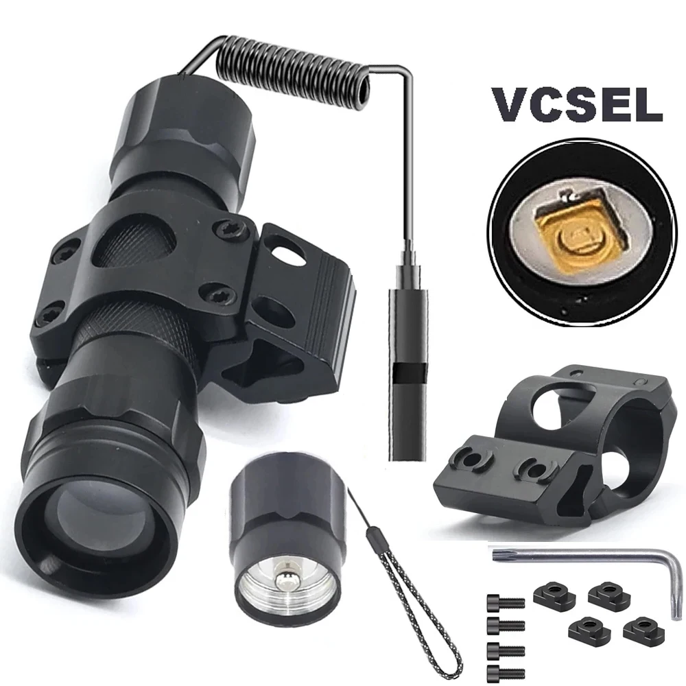 IR850nm y 940nm, el último Zoom LED infrarrojo, visión nocturna de alto brillo, luz de relleno infrarroja, linterna táctica con Zoom para caza, iluminación IR