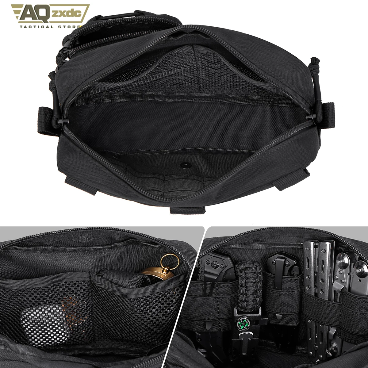 Botiquín médico táctico de primeros auxilios, sistema Molle, accesorio de correas, riñonera, bolsa de herramientas, bolsa de almacenamiento, bolsa de artículos diversos para Airsoft al aire libre - imagen 2