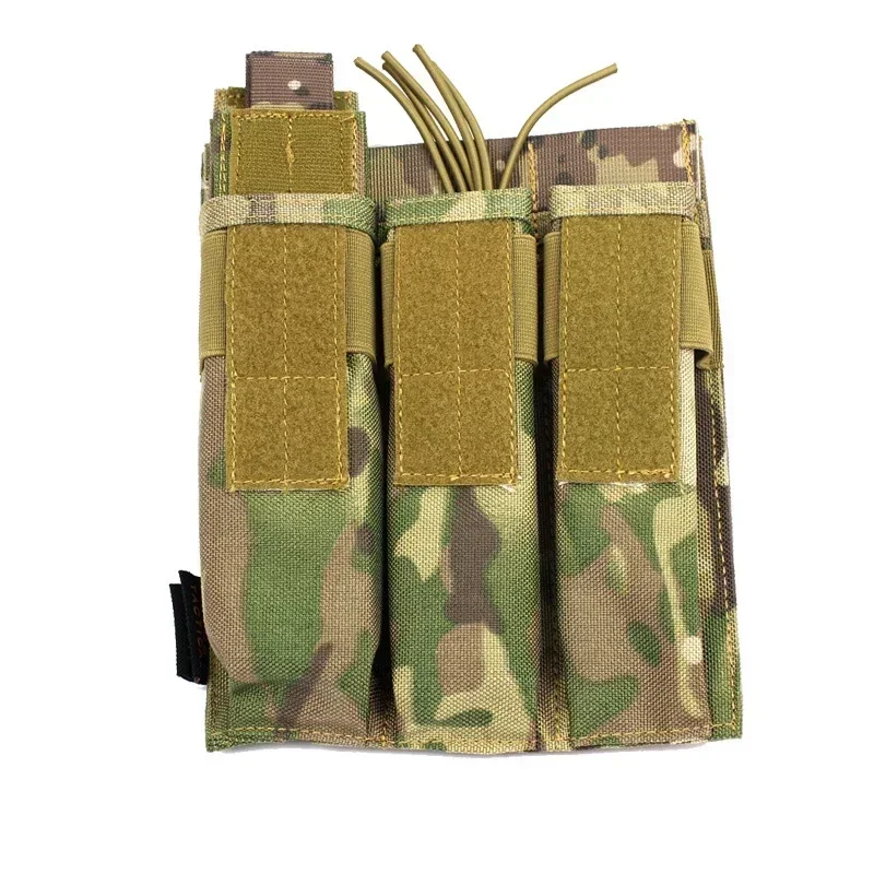 Bolsa para revistas Airsoft MP5 MP7, bolsa táctica Modular Molle Triple Mag, portador de placa de caza para bolsa superior abierta KRISS - imagen 3