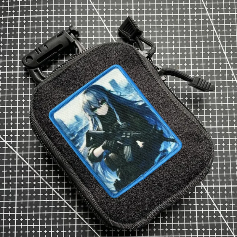 Parche táctico de Anime para chica, insignia de moral militar con estampado de gancho y bucle, mochila, accesorios de decoración de ropa, pegatinas, brazalete - imagen 3