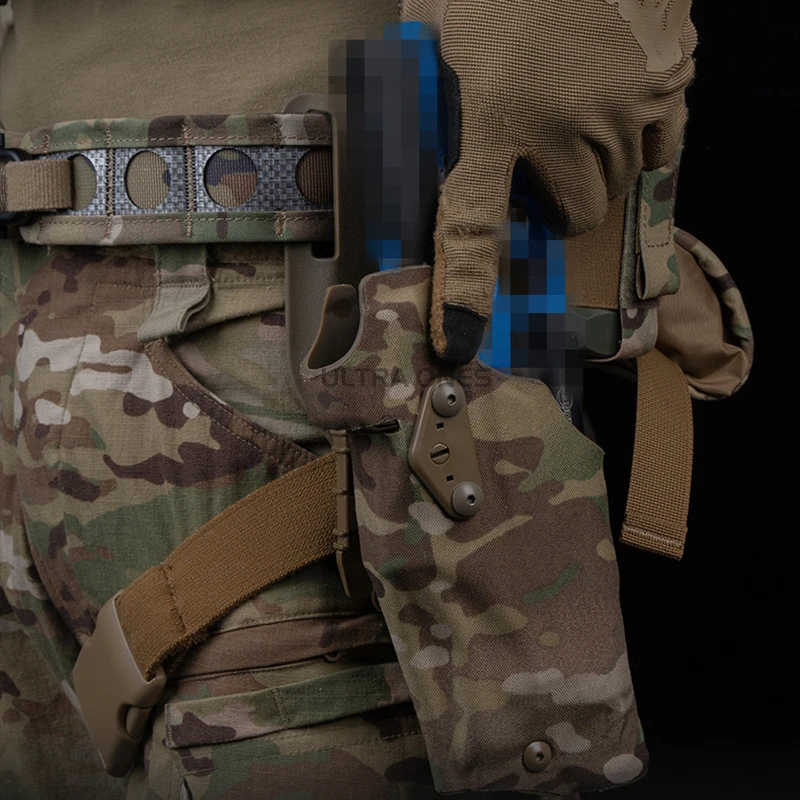 Funda táctica G17 Gen4 G19 para mano izquierda Compatible con linterna X300 X300U de liberación rápida para caza Airsoft Wargame Gun Carry - imagen 4