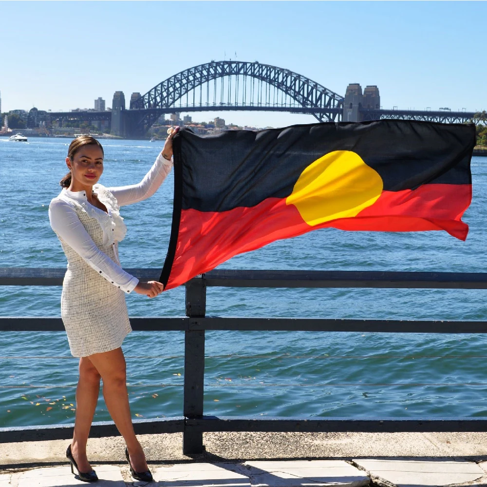 FLAGLINK 90x150 cm Bandera Aborigen Australia Para Decoración