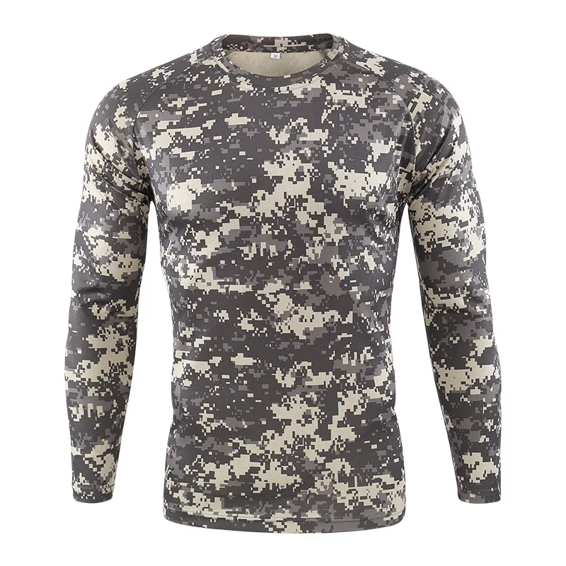 Camisa de Montañismo de manga larga con protección solar, camisa deportiva transpirable antisudor, Camuflaje biónico, ropa interior de caza, Verano - imagen 5