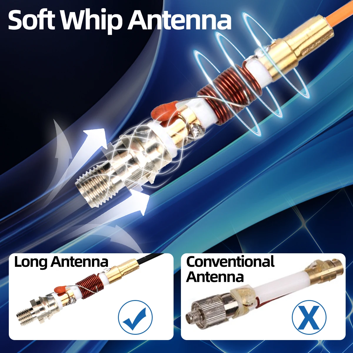 ABBREE Walkie Talkie AR-771T antena SMA hembra de doble banda para Baofeng UV-5R BF-888S UV-21 PRO Quangsheng UV-K5 UV-K6 Ham Radio - imagen 2