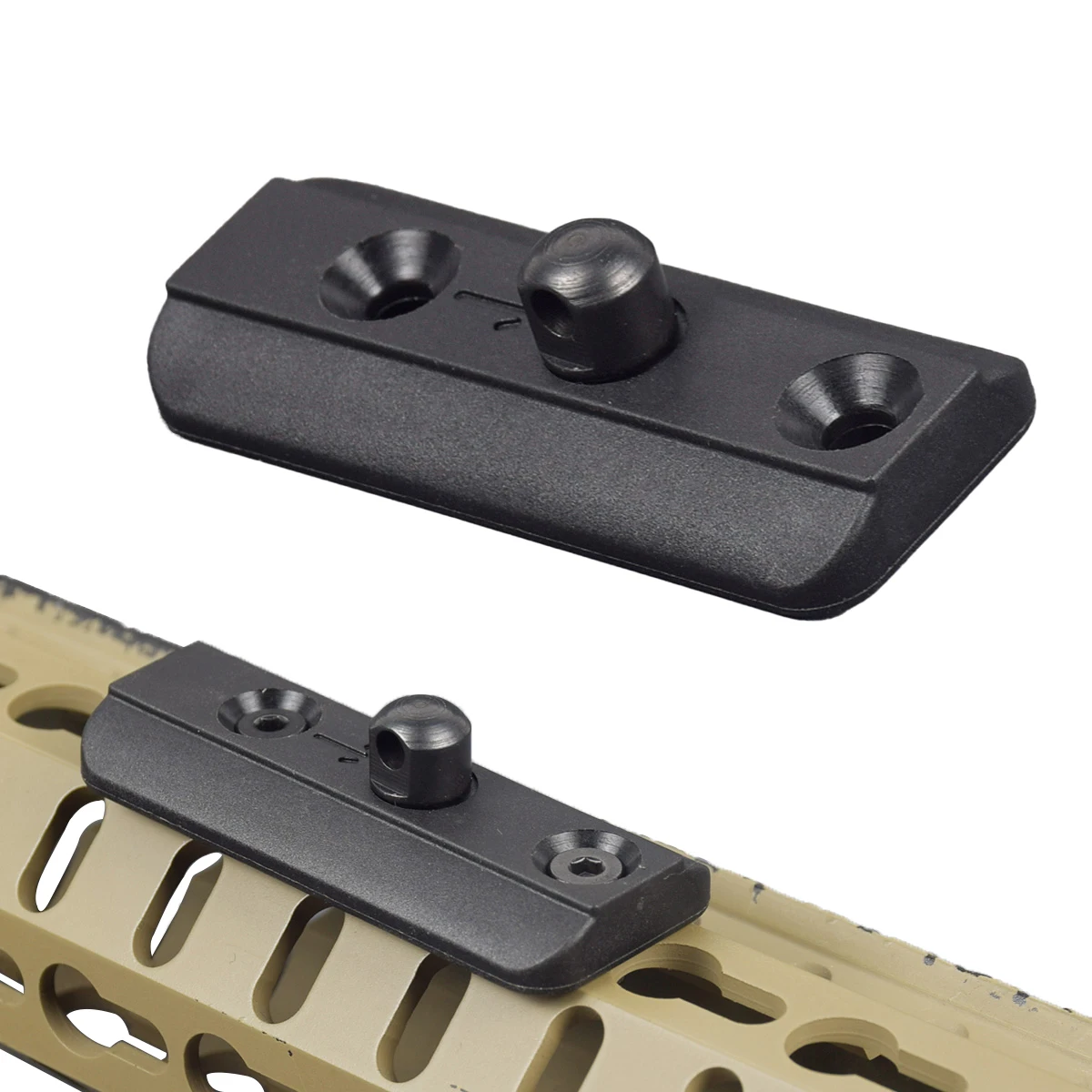 KeyMod táctico con perno giratorio, montaje de bípodes, guardamanos, riel Picatinny, accesorios de caza, adaptador de plástico para Rifle - imagen 3