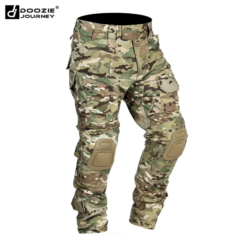 Pantalón táctico rodillera ripstop MOLLE para caza y trabajo