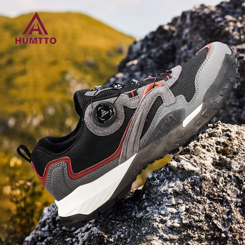 HUMTTO zapatos de senderismo para hombre, ligeros, antideslizantes, absorción de golpes, transpirabilidad, calzado deportivo para tobillo, zapatillas de escalada, zapatos de trekking - imagen 4