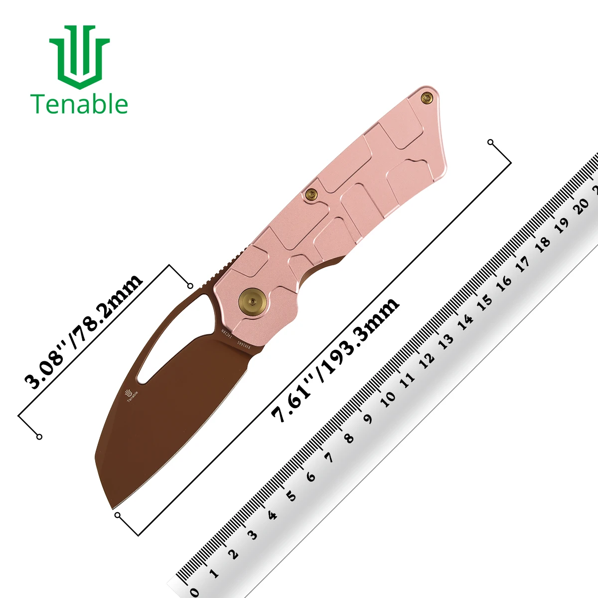 Tenable B3016 Goblin cuchillo plegable de bolsillo damasco micarta