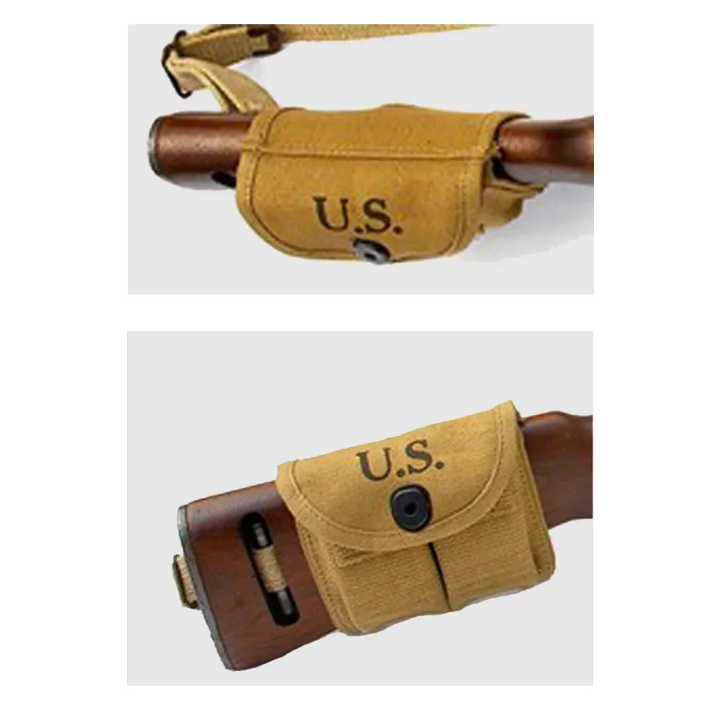 Bolsa de equipo M1 de estilo táctico Vintage de la Segunda Guerra Mundial, réplica histórica de color caqui, para acampar al aire libre, senderismo, paquete de almacenamiento de equipo de supervivencia - imagen 4