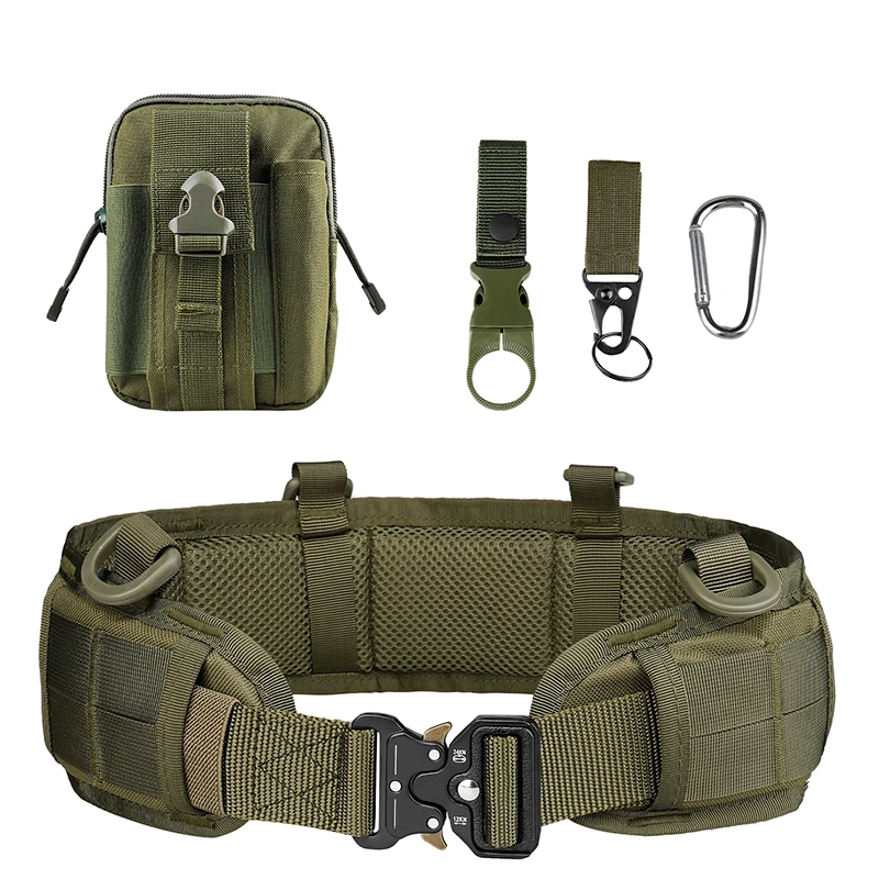 Cinturón de nailon de camuflaje para caza al aire libre para hombre, cinturón táctico militar, cinturón de combate de entrenamiento del ejército, hebilla de liberación rápida desmontable - imagen 4