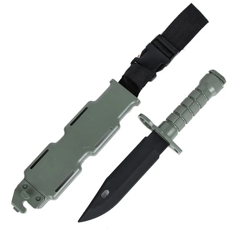Cuchillo de goma de entrenamiento con funda, daga de plástico falsa, hoja fija Flexible y suave, adecuado para accesorios, artes marciales de Halloween - imagen 2
