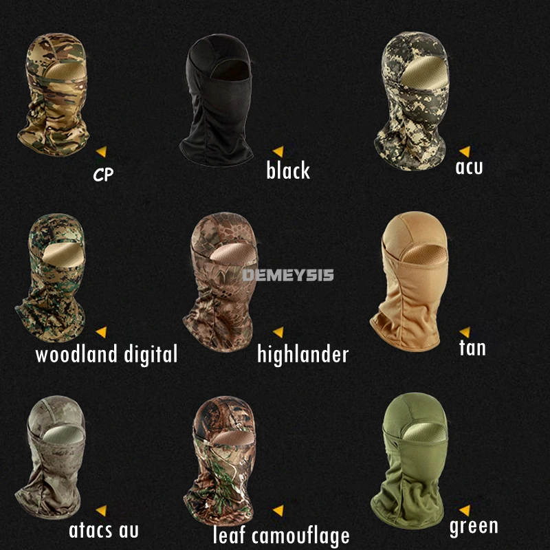 Pasamontañas táctico transpirable camuflaje airsoft paintball - imagen 4