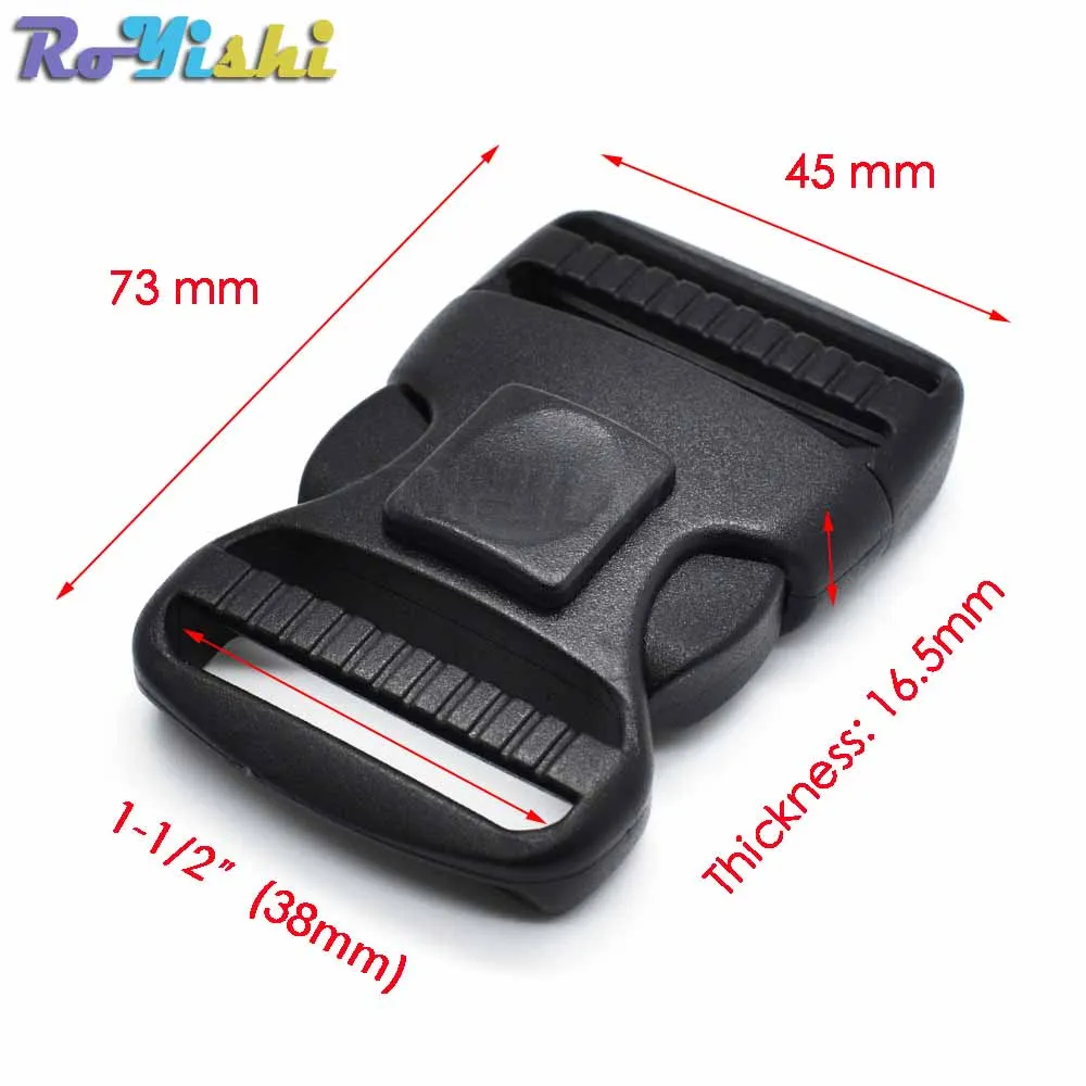 Hebillas de liberación lateral ajustables dobles de plástico Molle Tatical mochila cinturón bolsa piezas correa correas - imagen 5