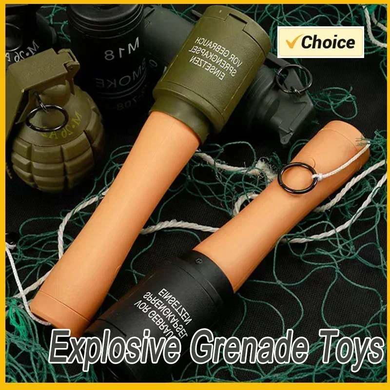 Granada explosiva de juguete para exteriores F6mm-8mm, granada de humo que rebota, modelo de granada táctica para exteriores