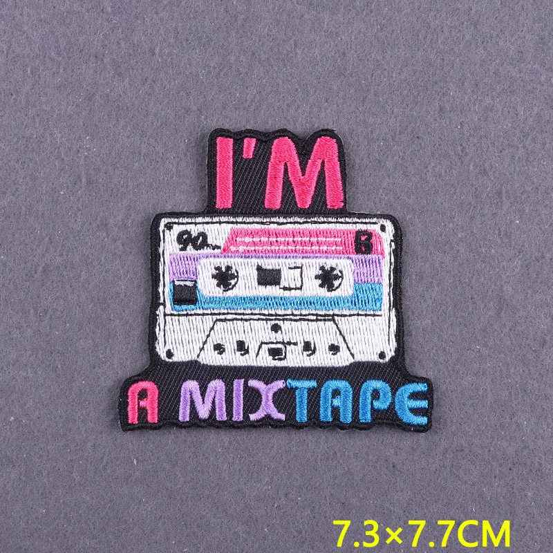 Parche bordado con eslogan positivo, parches termoadhesivos para planchar en la ropa, bricolaje, palabras, rayas, insignias, decoración - imagen 3