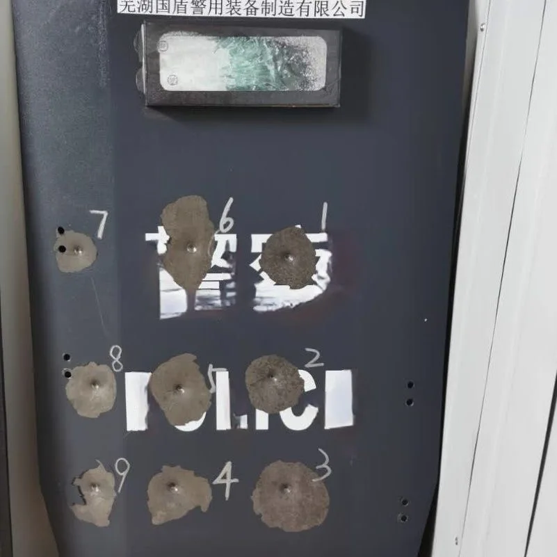 Escudo táctico antidisturbios de combate NIJ IIIA de acero REAL a prueba de balas 9mm y.44 Mag escudo balístico ultraligero para la policía militar - imagen 4