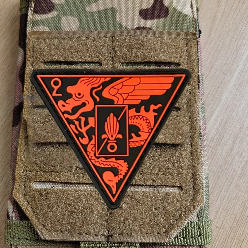Parche corporal paracaidista, insignia de moral táctica, gancho y bucle de PVC, mochila militar, ropa, pegatina decorativa, brazalete - imagen 5