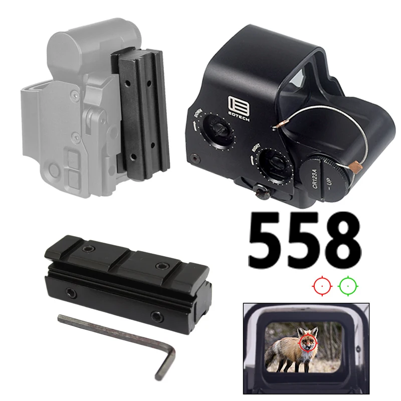 Soporte elevador Eotech 558 – Adaptador cola de milano a Picatinny