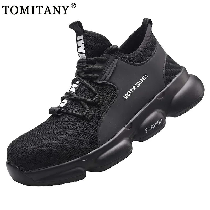 Botas de trabajo para hombre, nuevos zapatos de trabajo ligeros para hombre, botas de seguridad, botas de trabajo antipinchazos, zapatos industriales antigolpes de talla grande 48 - imagen 3