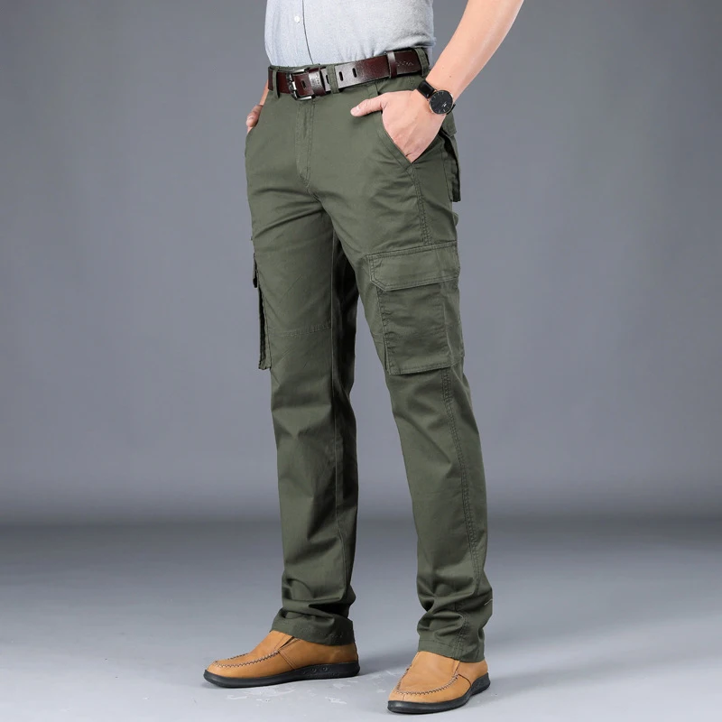 Pantalones Cargo de negocios para hombre, pantalón militar con múltiples bolsillos, prendas de vestir del ejército, joggers largos de alta calidad - imagen 5