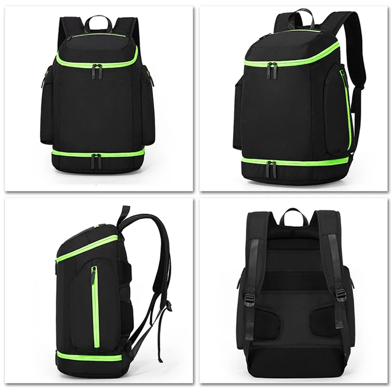Mochila deportiva de baloncesto con bolsillo para zapatos, bolsa grande para viajes al aire libre, senderismo, desplazamientos, fútbol, adolescente, Fitness - imagen 5