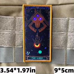 Parche táctico moral estampado cartas tarot con gancho y bucle