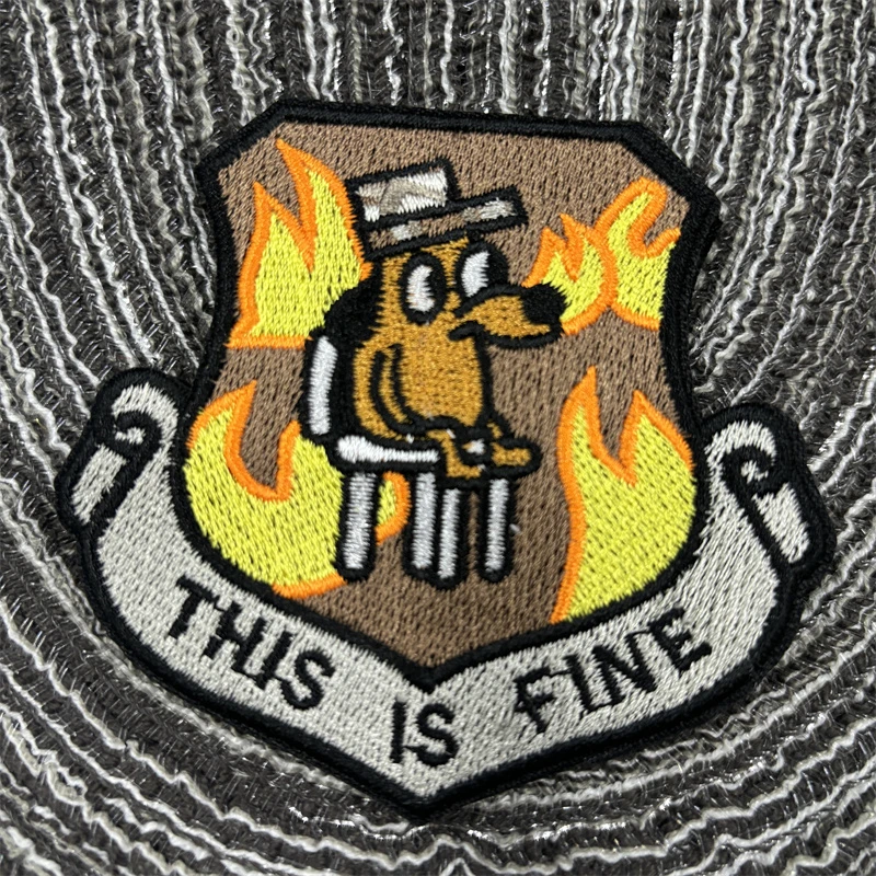 Parches tácticos con logotipo de perro, pegatinas de correa de perro con personalidad, apliques de mochila DIY - imagen 2