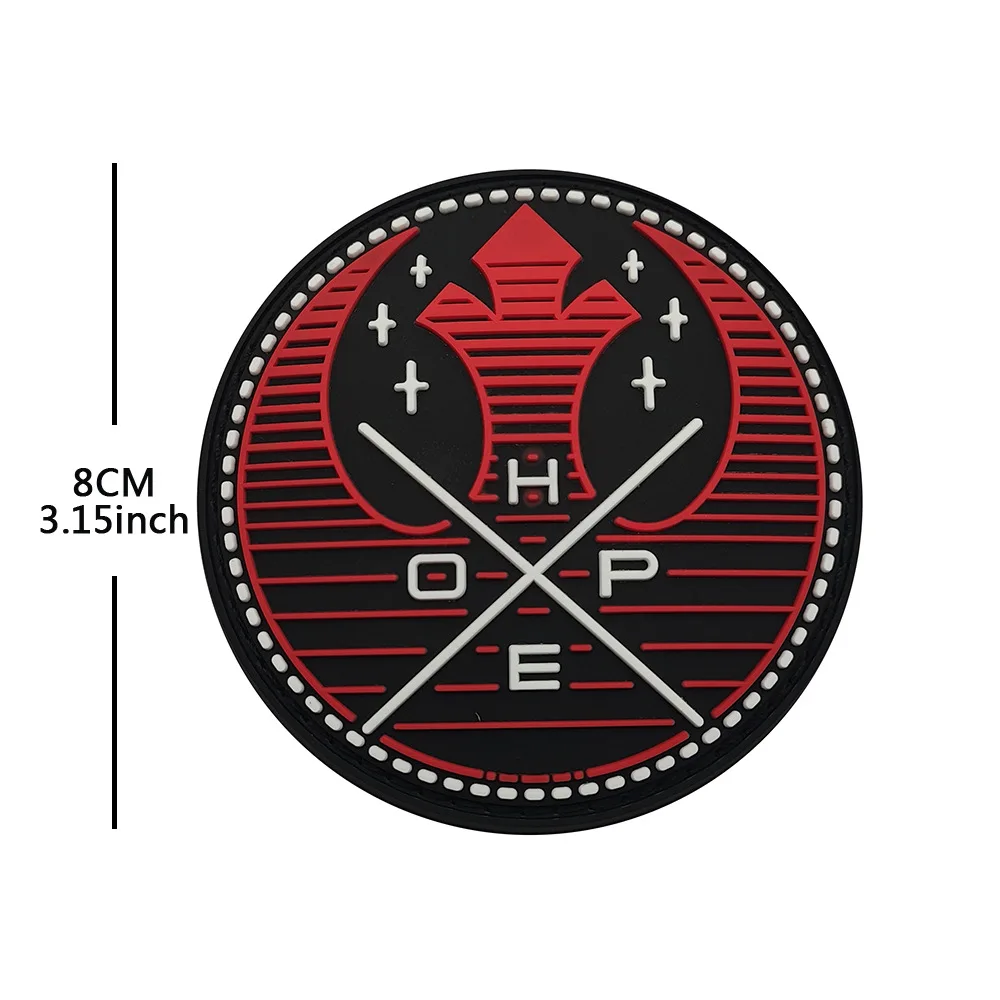 Estación de combate Orbital de la Fuerza Espacial del Planeta, pedido Jedi, pegamento suave 3D, pegatina mágica luminosa, insignia para bolsa al aire libre, insignia de moral - imagen 4