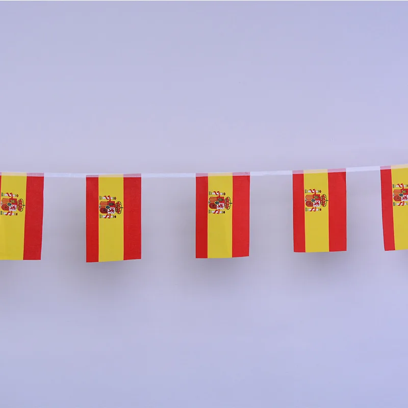 Bandera de España de cuerda cuadrada, abanico colgante decorativo, 20 piezas, cuerdas, 14x21cm - imagen 2