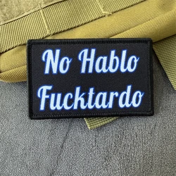Parche táctico divertido No Hablo – Para mochila o ropa con velcro